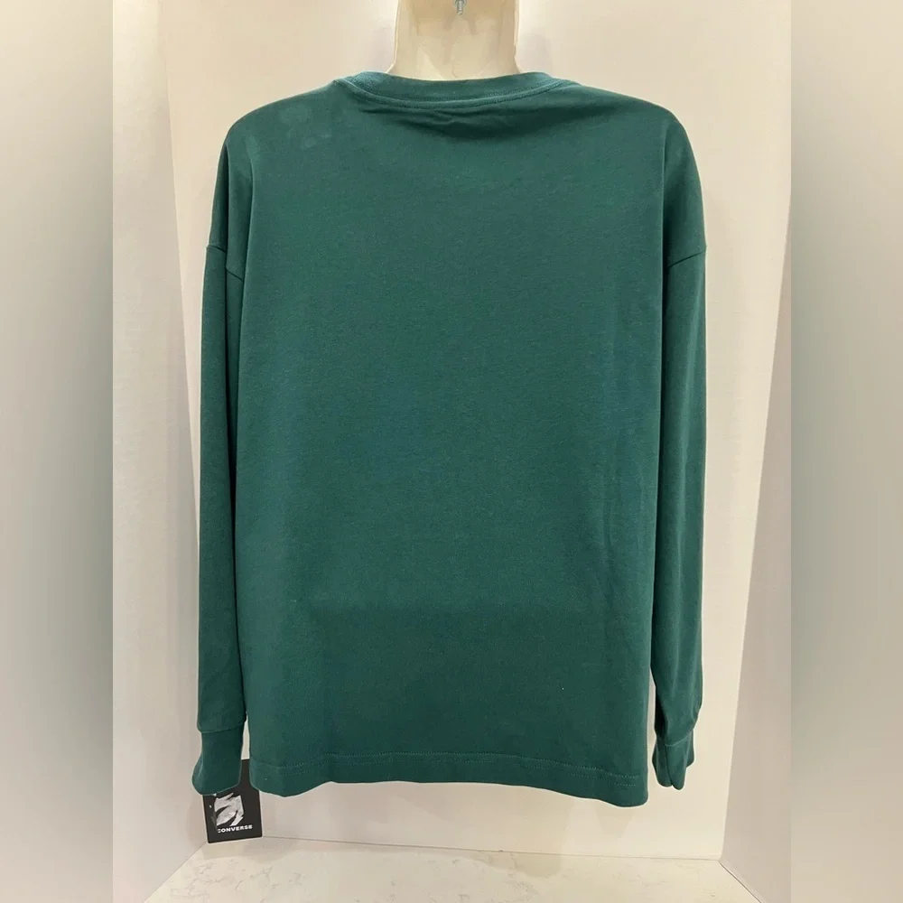 Converse Green Crewneck Sweater with Relaxed Fit